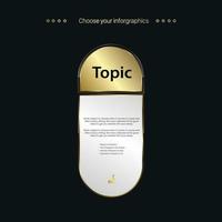 un cadre de luxe boutons infographiques dorés, 3 bannières de prix d'or premium. vecteur