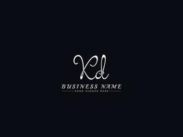 initiales lettre kd kd signature logo modèle vecteur