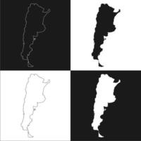 L'argentine a défini des cartes sur fond blanc vecteur