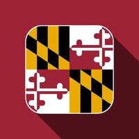 drapeau de l'état du maryland. illustration vectorielle. vecteur