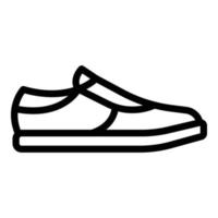 icône de chaussures de sport, style de contour vecteur