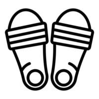 icône de sandales accessoire, style de contour vecteur