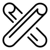 icône de bâtons de cannelle, style de contour vecteur