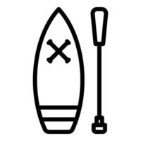 icône d'activité de surf sup, style de contour vecteur