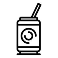 icône de soda, style de contour vecteur