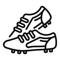 icône de chaussures de football de compétition, style de contour vecteur