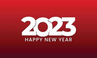 bonne année 2023. célébration festive. tendance et moderne pour le modèle de publication de bannière et de média vecteur