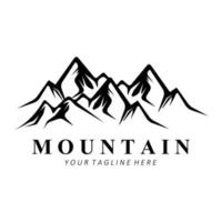 création de logo de montagne, lieu de vecteur pour randonneur amoureux de la nature