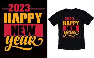 bonne année typographie t-shirts vecteur