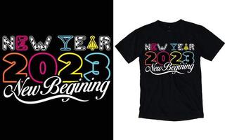 bonne année typographie t-shirts vecteur