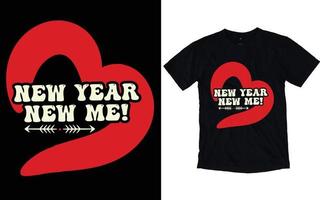 bonne année typographie t-shirts vecteur