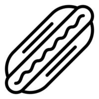 icône de hot-dog, style de contour vecteur