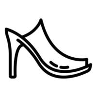 icône de sandales de pieds, style de contour vecteur