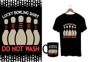 conception de tshirt de vecteur de bowling