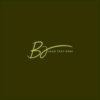 logo bj, logo lettre bj dessiné à la main, logo signature bj, logo créatif bj, logo monogramme bj vecteur