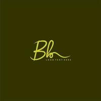 logo bb, logo lettre bb dessiné à la main, logo signature bb, logo créatif bb, logo monogramme bb vecteur