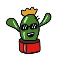 cactus mignon. illustration vectorielle dans le style mexicain vecteur