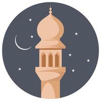 icône du ramadan pour minar. vecteur
