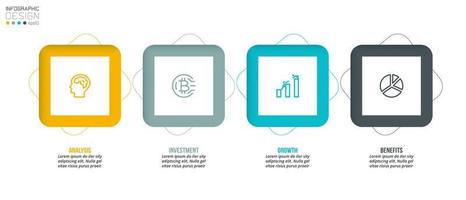 modèle d'infographie entreprise graphique chronologique. vecteur