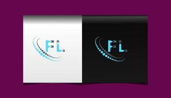 création de logo de lettre fl. conception unique. vecteur