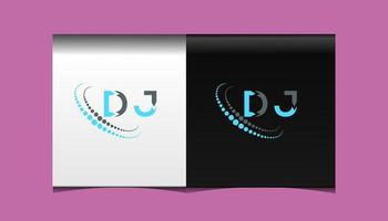 création de logo de lettre dj. conception unique. vecteur