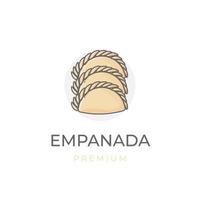 logo d'illustration vectorielle simple empanadas de dessin animé vecteur