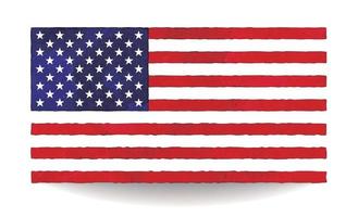 illustration de drapeau aquarelle, états-unis d'amérique vecteur