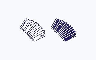 icône de vecteur d'instrument de musique accordéon