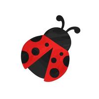 aquarelle coccinelle mignon simple clipart illustration vecteur