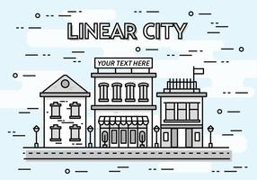 Fond de vecteur Linear Cityscape gratuit