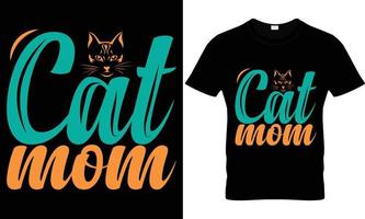 conception de t-shirt maman chat vecteur