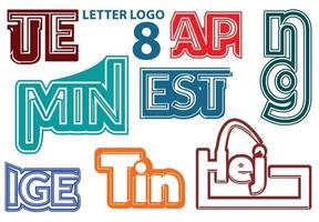 ensembles de modèles de conception de logo et d'icône de lettre créative vecteur