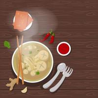 conception de style plat vecteur illustration bakso