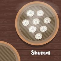 conception de vecteur d'illustration de style plat shumai