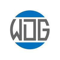 création de logo de lettre wdg sur fond blanc. concept de logo de cercle d'initiales créatives wdg. conception de lettre wdg. vecteur