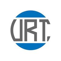 création de logo de lettre vrt sur fond blanc. concept de logo de cercle d'initiales créatives vrt. conception de lettre vrt. vecteur