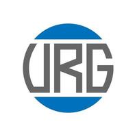 création de logo de lettre vrg sur fond blanc. concept de logo de cercle d'initiales créatives vrg. conception de lettre vrg. vecteur