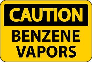 attention vapeurs de benzène signe sur fond blanc vecteur