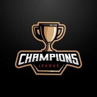 création de logo esport trophée. ligue des champions pour le sport et les jeux vecteur