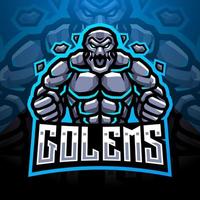 création de logo de mascotte golems esport vecteur