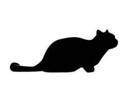 vecteur de modèle de silhouette de chat