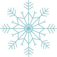 flocon de neige de vecteur pour la conception de noël et du nouvel an. flocon de neige bleu isolé sur fond blanc.