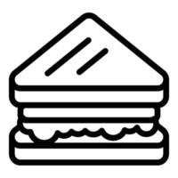 icône de sandwich alimentaire, style de contour vecteur