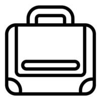 icône de sacoche pour ordinateur portable, style de contour vecteur