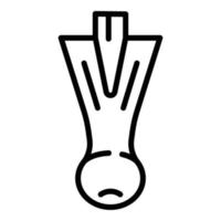 icône de ciboulette aromatique, style de contour vecteur