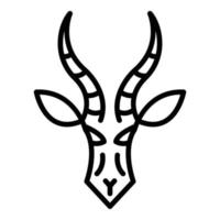icône de gazelle animale, style de contour vecteur