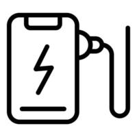 icône de chargeur de téléphone moderne, style de contour vecteur