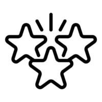 icône de fiabilité des étoiles, style de contour vecteur