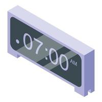 icône de l'heure de l'alarme, style isométrique vecteur