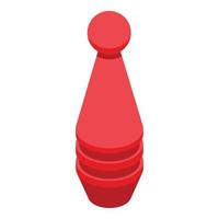 icône de sport de bowling, style isométrique vecteur